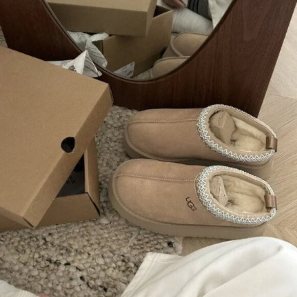 Ugg Tazz Tasman Platform Slippers Beautiful Mustard Seed - Picture 3 of 9